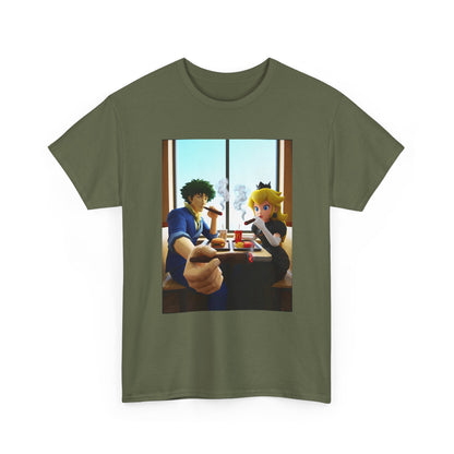 Spike Spiegel And Princess Peach Fast Food Smoke