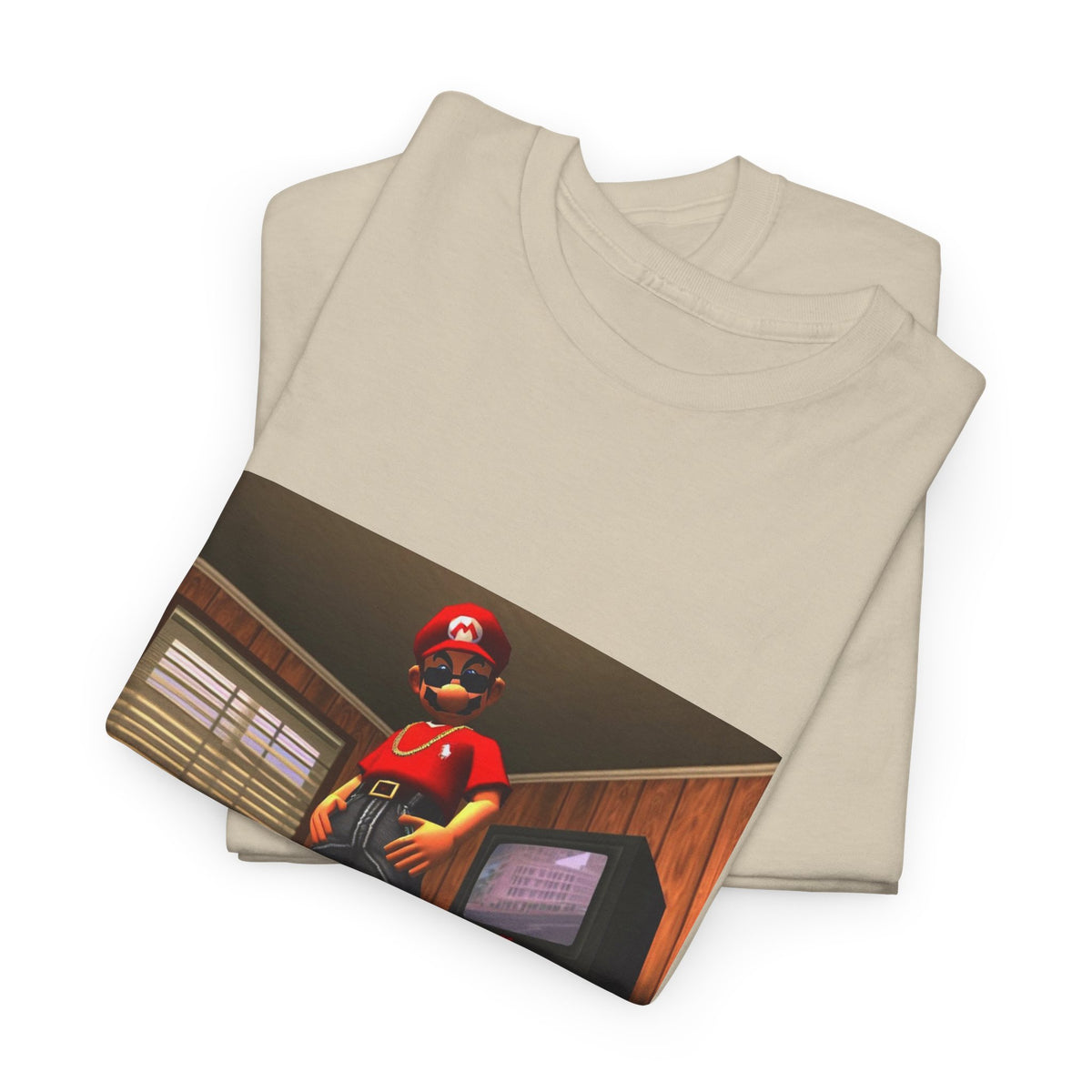 Gangster Mario Chillin' In The Crib Tee