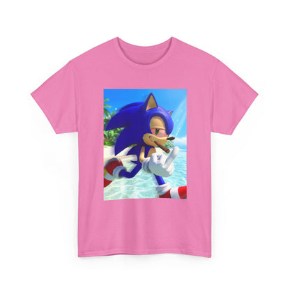Sonic Smoking Blunt At Beach Tee