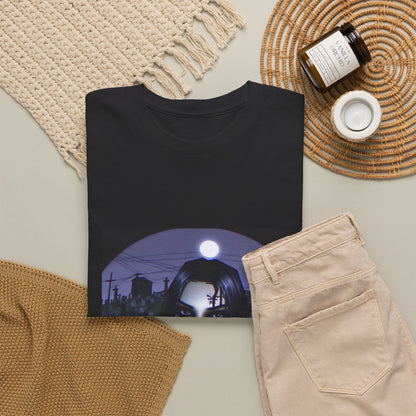 Goth Queen Smoking In Cemetery Moonlight Tee