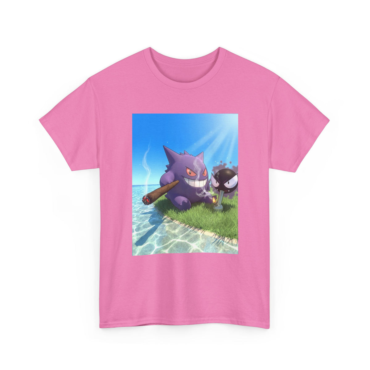 Gengar and Gastly Getting High Beachside