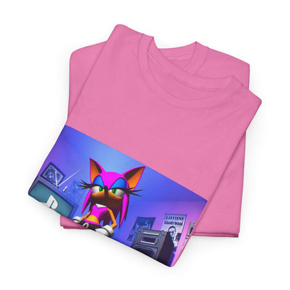 Pink Sonic-Style Character In Y2K Drip