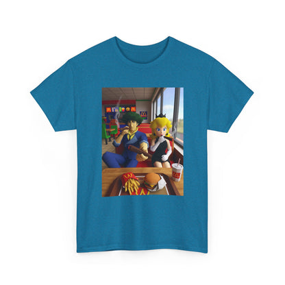 Spike and Peach Smoking Fast Food Tee