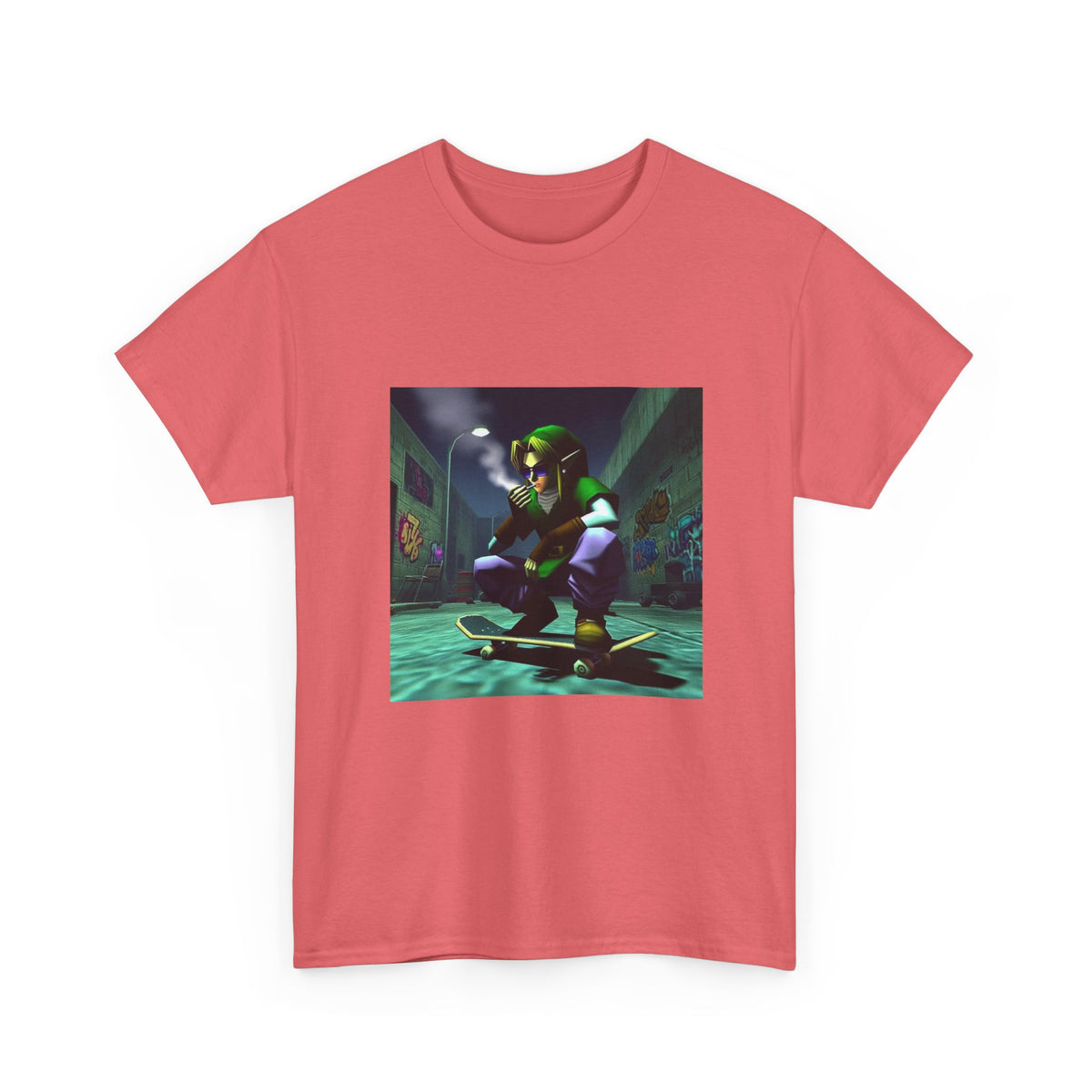 Skater Link Smoking In Dark Alley Tee