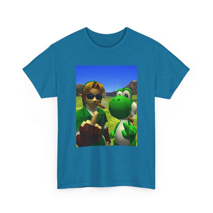 Link And Yoshi Smoking With Attitude Tee