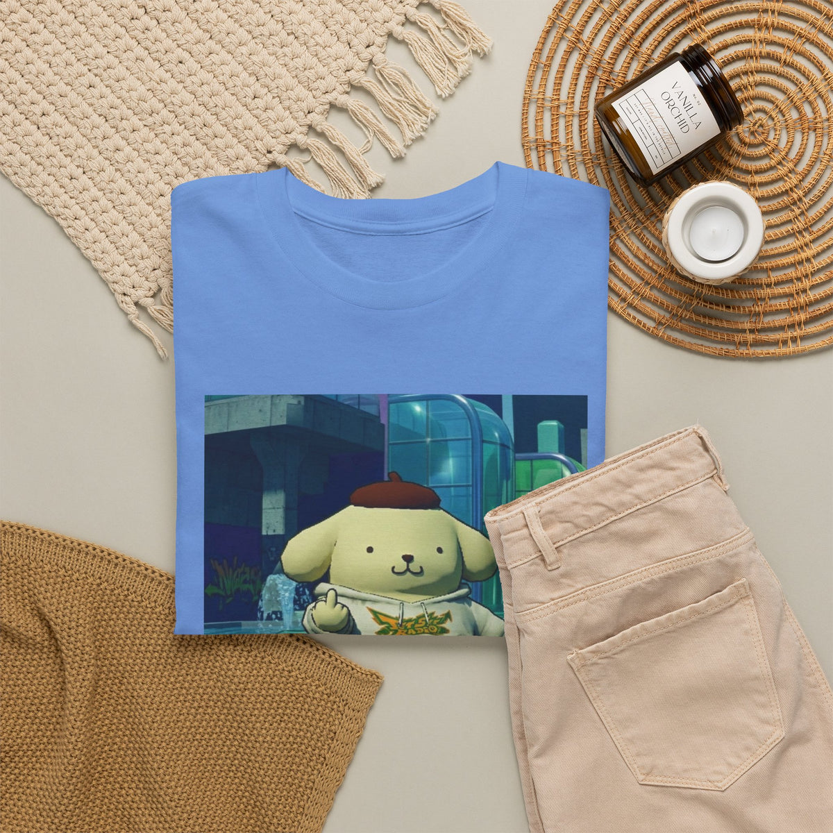 Pompompurin Skates and Flips The Bird