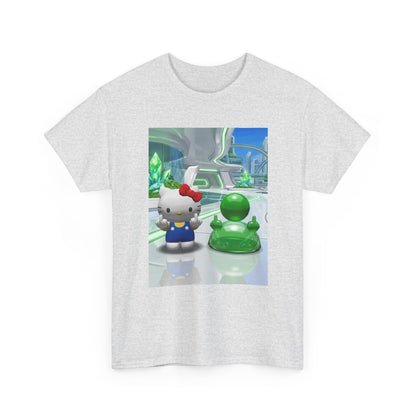 Hello Kitty And Green Blob Flipping The Bird