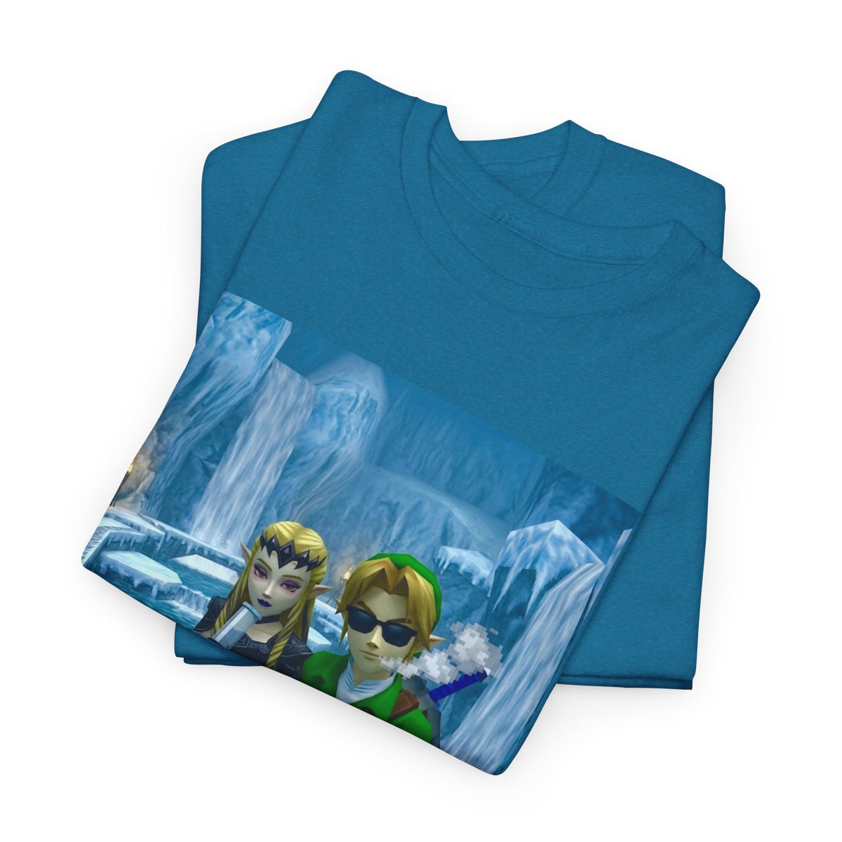 Link And Dark Zelda Chilling In Zora's Domain