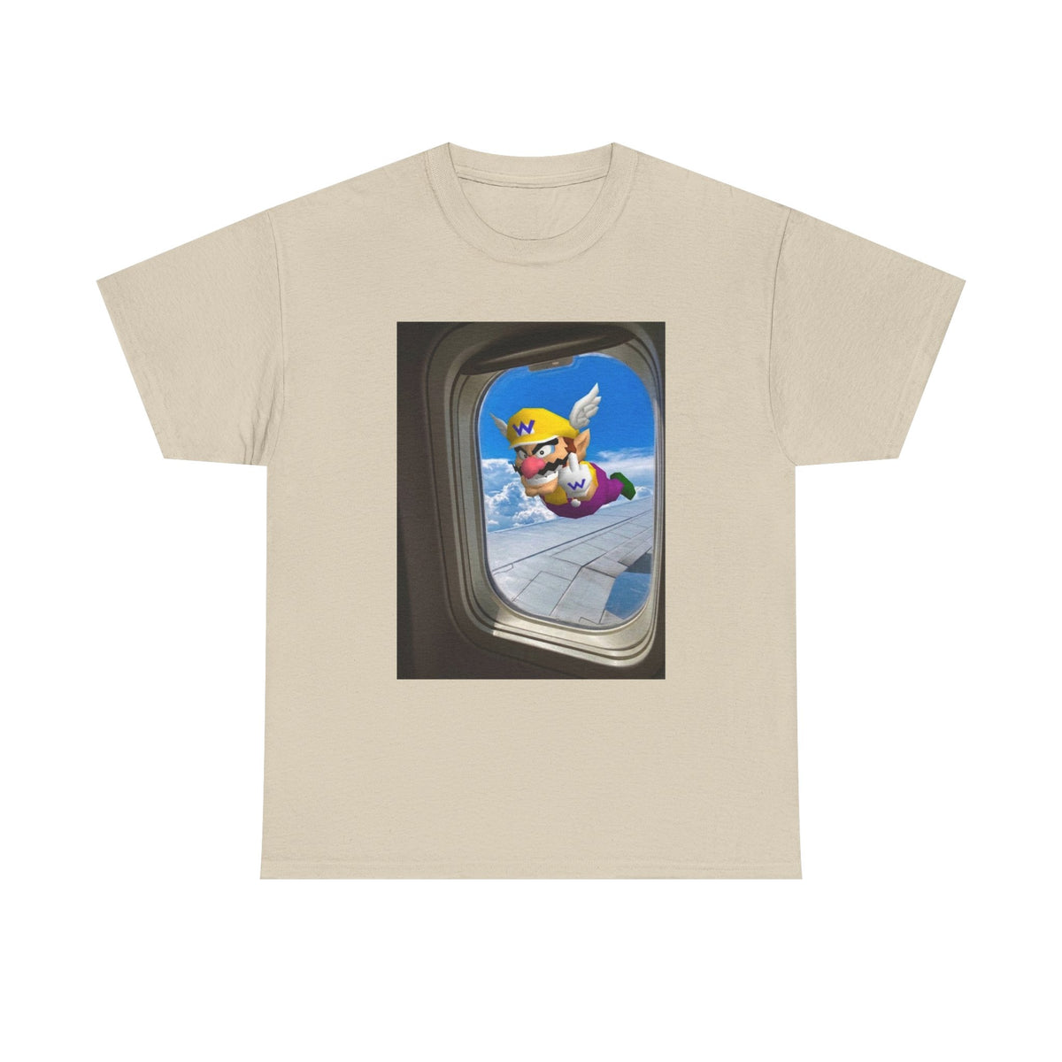 Wario Giving The Finger On A Plane Tee