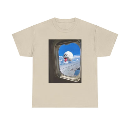 Boo Flipping Off Airplane Window Tee