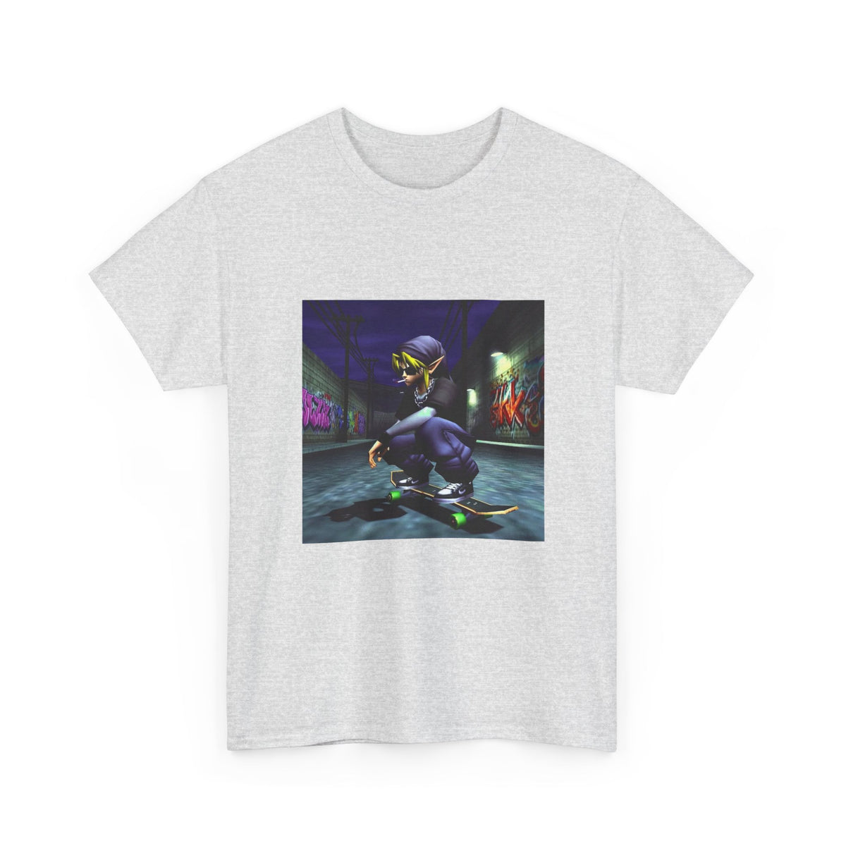 Edgy Link Skater Smoking Alley Tee