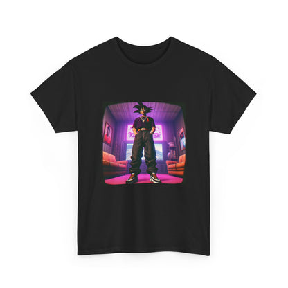 Goku Drip Standing Tall In Neon Room