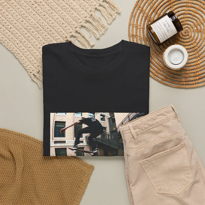 Skater Riding Through Cloud Passage Tee