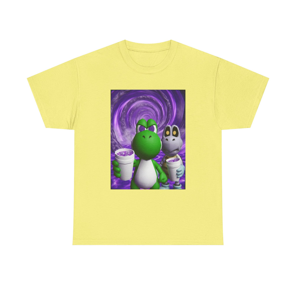 Yoshi And Dry Bones Sippin' Purple