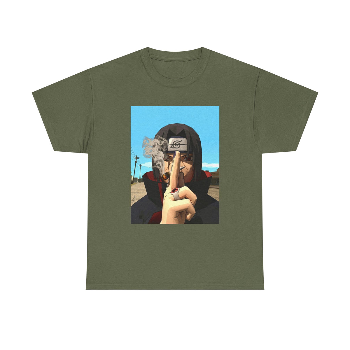 Itachi Uchiha Smoking Cigar Streetwear Tee