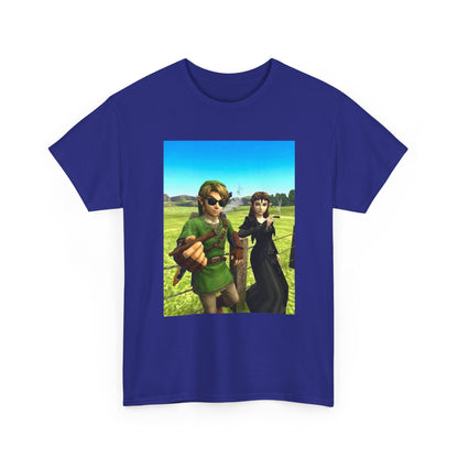 Link and Zelda Smoking Cigars In A Field