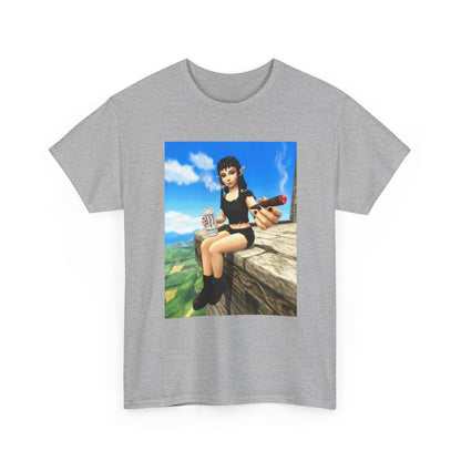 Elf Girl Smoking Cigar On Mountain Tee
