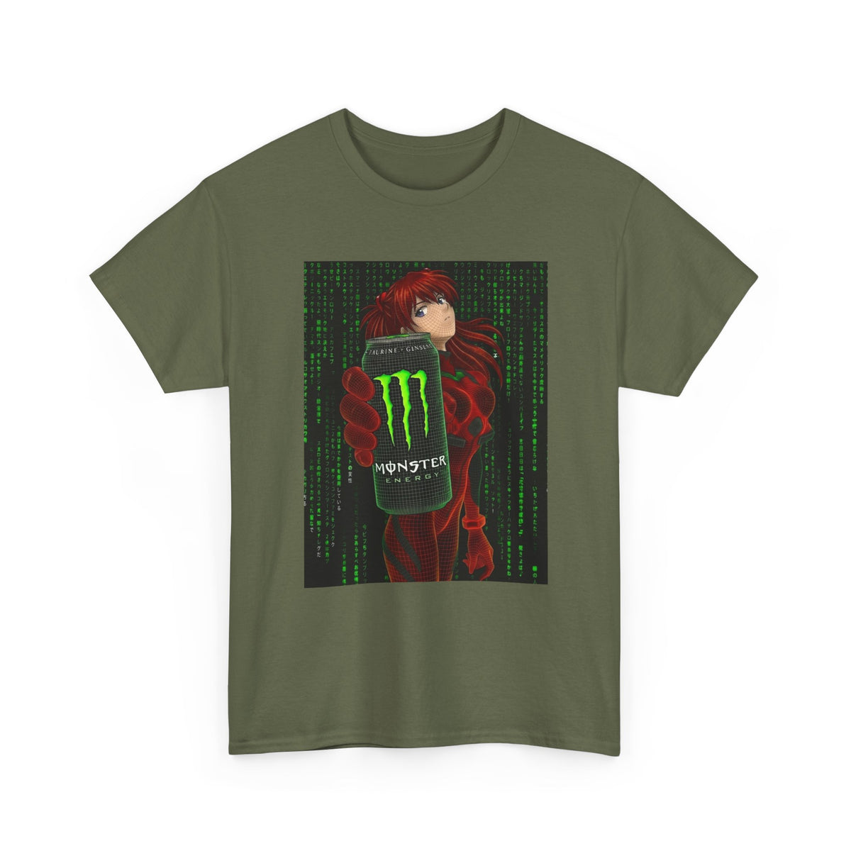 Asuka Wireframe Holding Monster Can