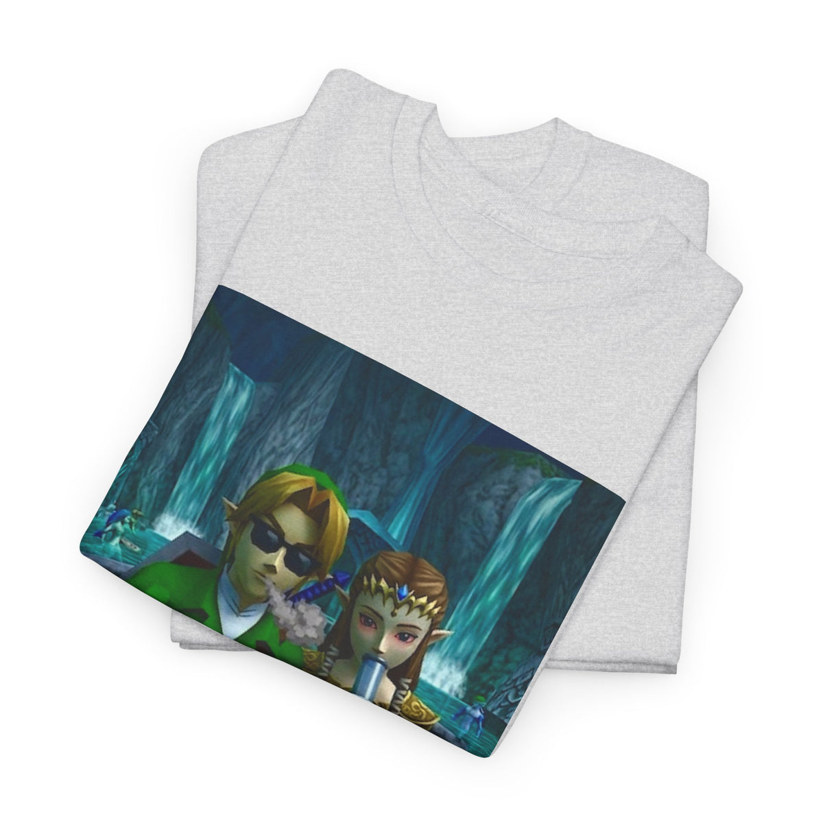 Link And Zelda Sharing A Smoke Tee