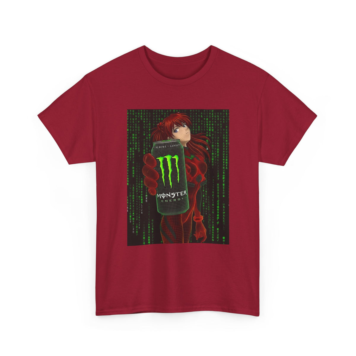 Asuka Wireframe Holding Monster Can