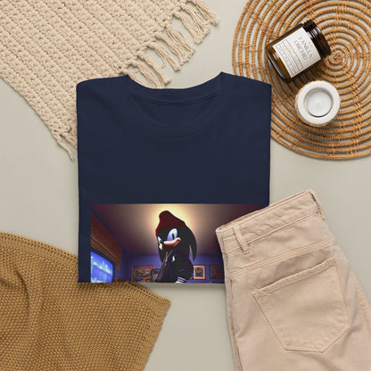 Edgy Hedgehog In Streetwear Drip Tee