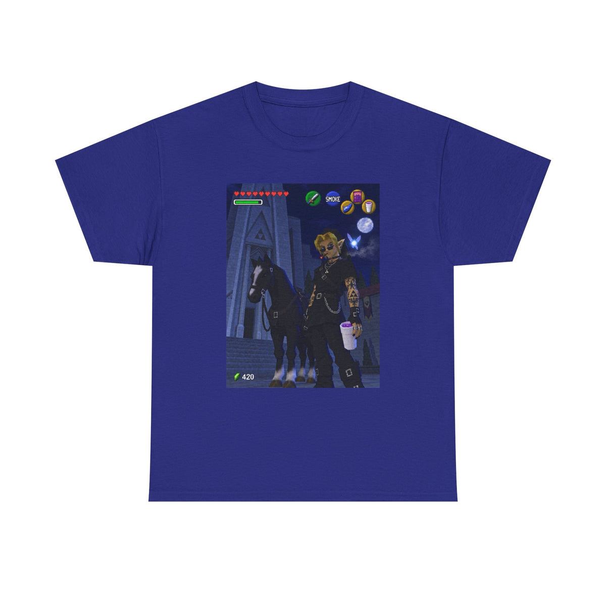 Goth Link Smoking With Epona Tee