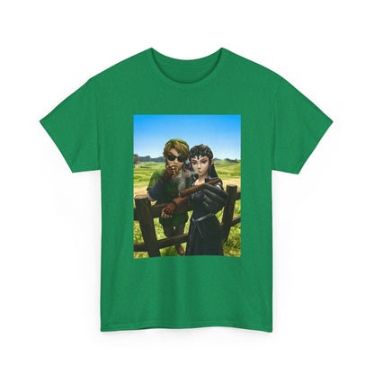 Link And Zelda Smoking Cigars Tee