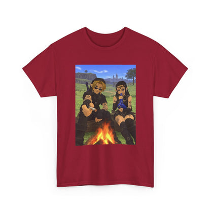 Dark Link And Dark Zelda Chilling Campfire Tee