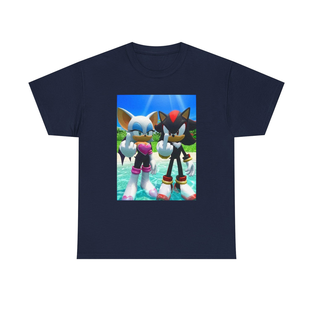 Rouge And Shadow Flipping The Bird Tee (Design 4)