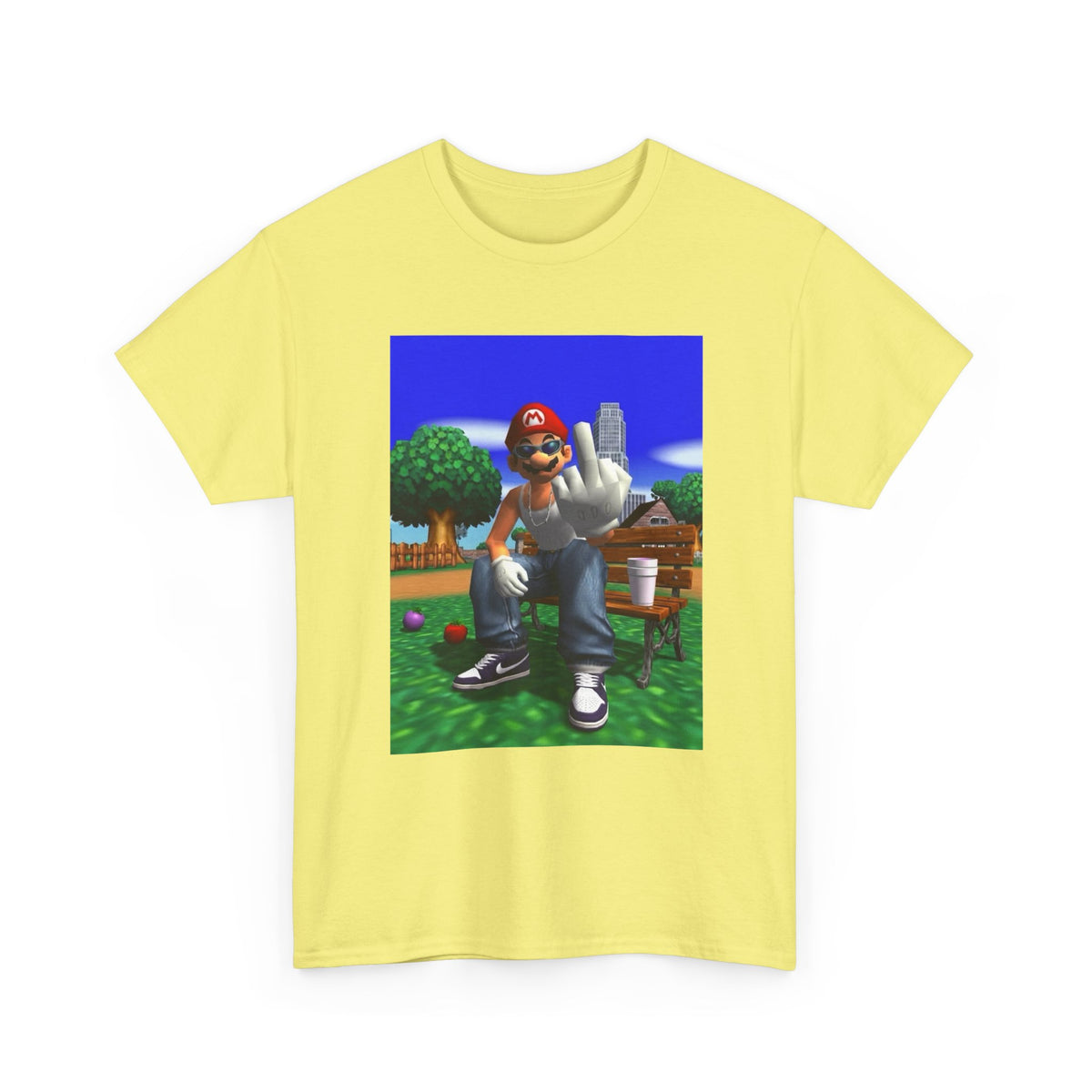 Thug Mario Flipping The Bird Tee