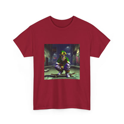 Edgy Link Smoking On Skateboard