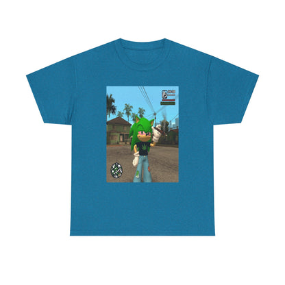 Chill Green Hedgehog Smoking Blunt Tee