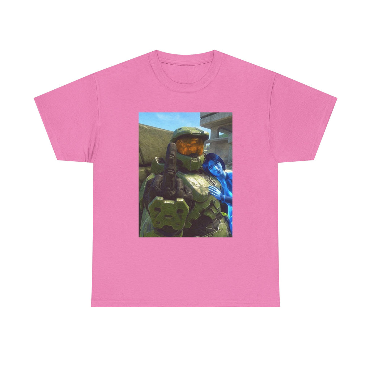 Chief & Cortana Flipping The Bird Tee