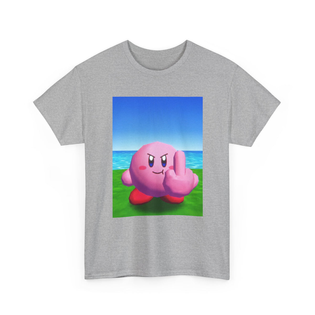 Kirby Flipping The Bird Beach Tee