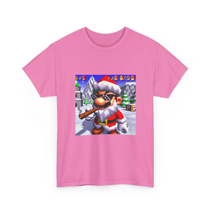 Deal With It Santa Mario Smoking Blunt Tee
