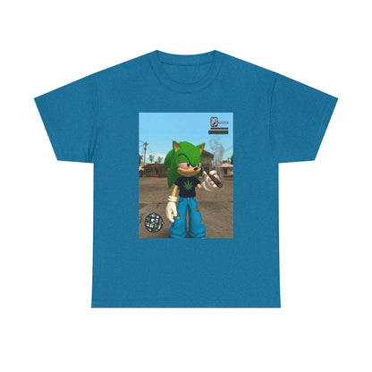 Green Hedgehog Smoking Blunt In San Andreas Tee