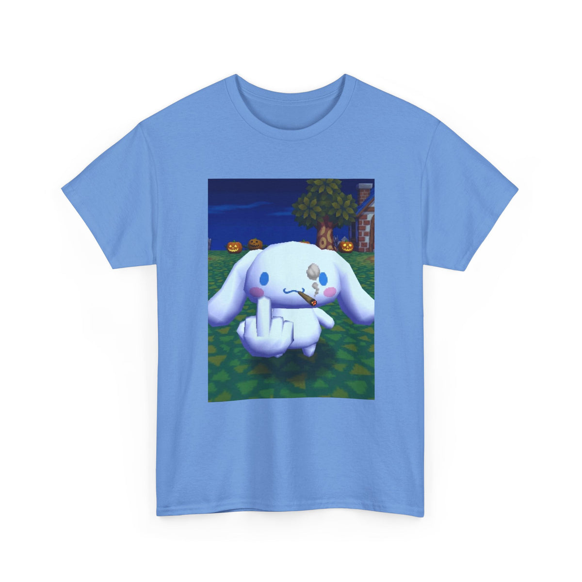 Cinnamoroll Smoking Blunt Flipping Bird Tee