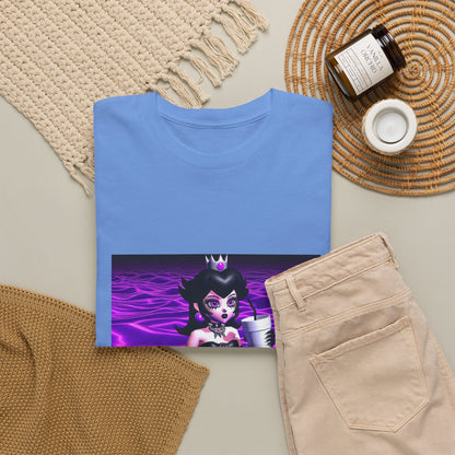 Goth Peach Wading In Purple Waves