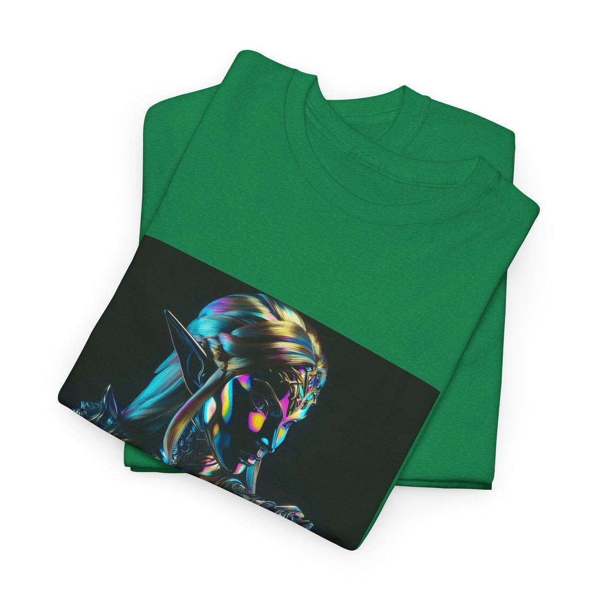Holographic Elf Princess Chrome Armor Tee