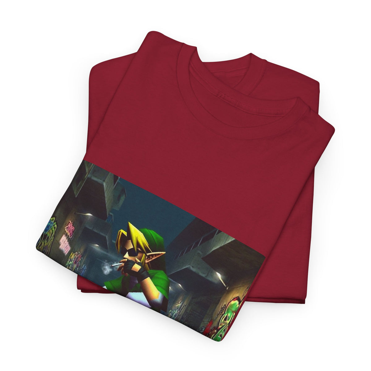 Street Link Smoking On Skateboard Tee