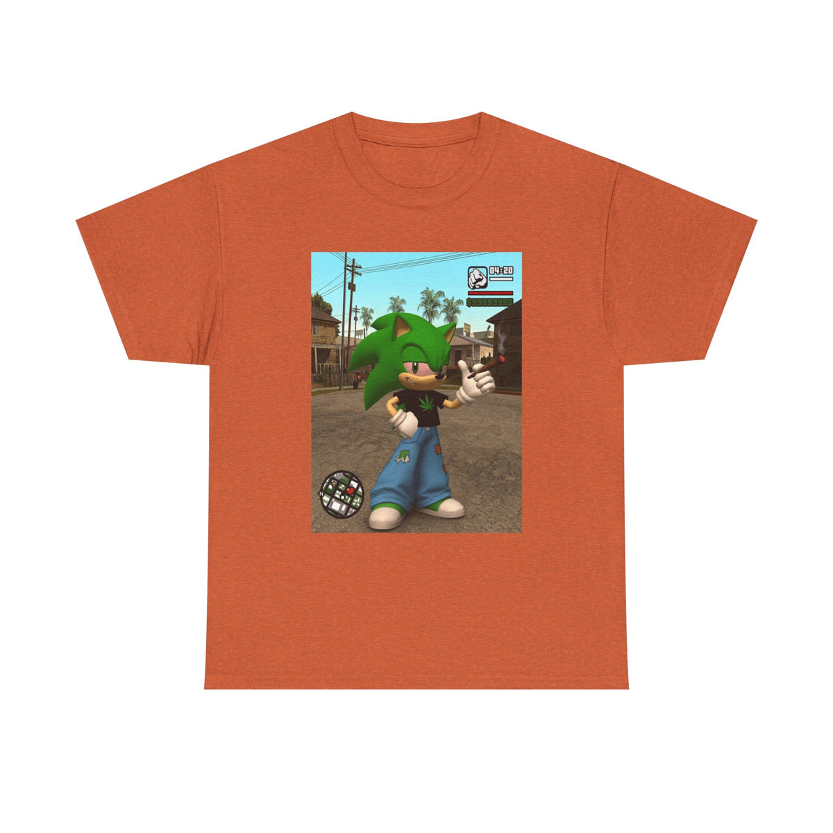 Stoned Green Hedgehog Blazing In Grove Street
