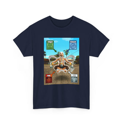 Meditating Avatar Bending All Elements Tee
