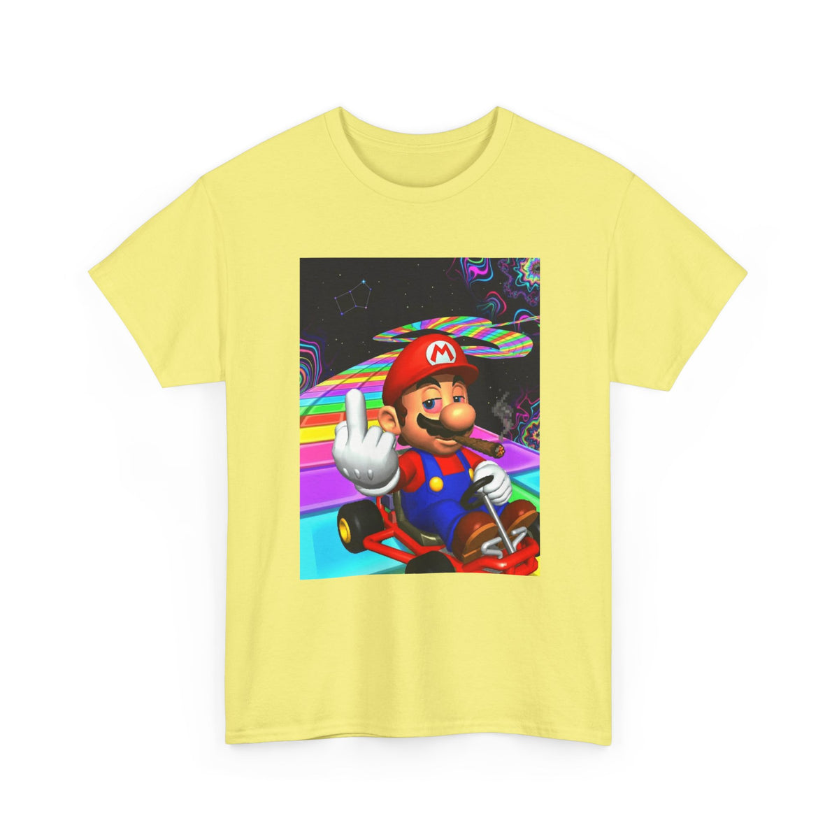 Stoned Plumber Flipping Off On Rainbow Road