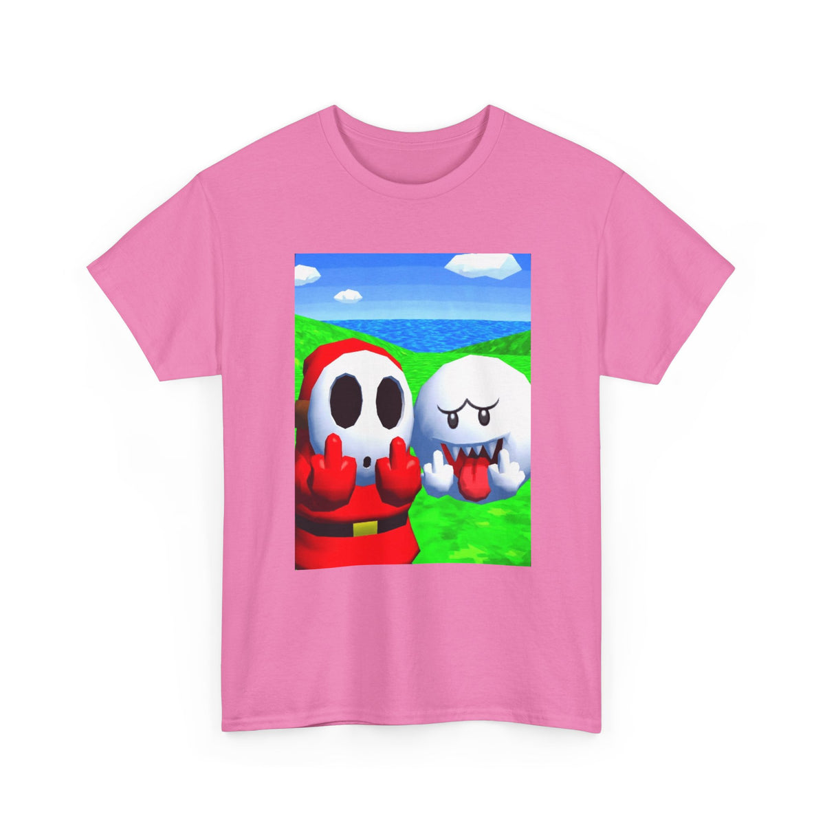 Shy Guy And Boo Flipping Off Tee (Design 5)