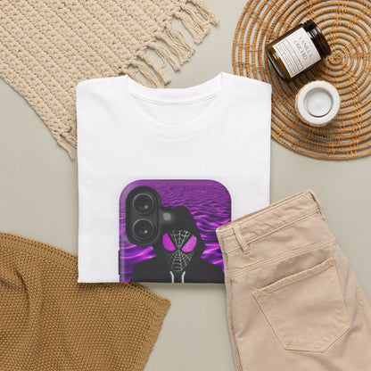 Pixelated Web-Slinger Holding Purple Drink Tee