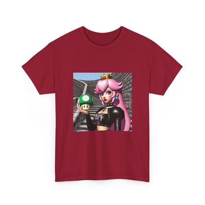 Goth Peach Holding A Green Mushroom Tee