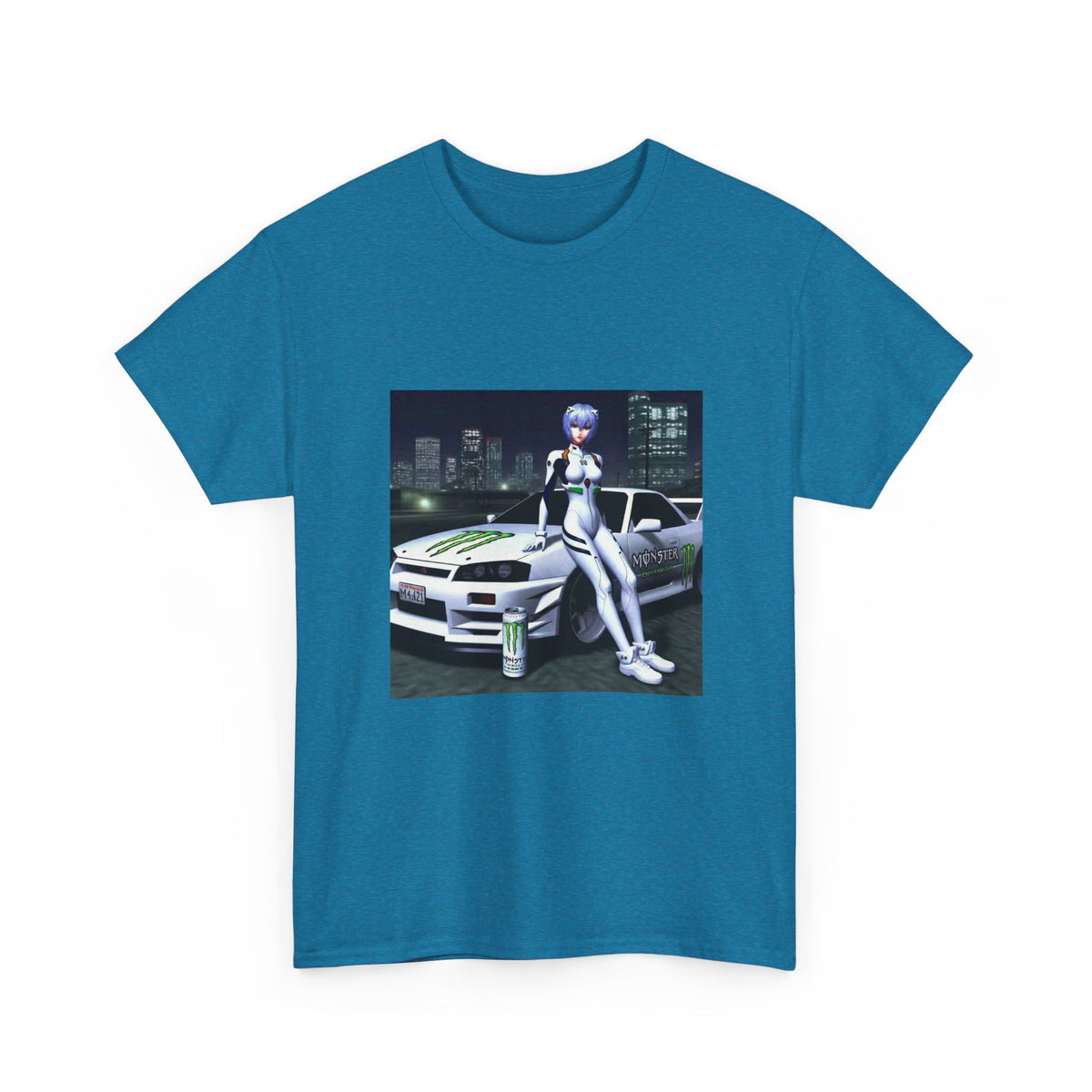 Anime Girl With Car And Energy Drink