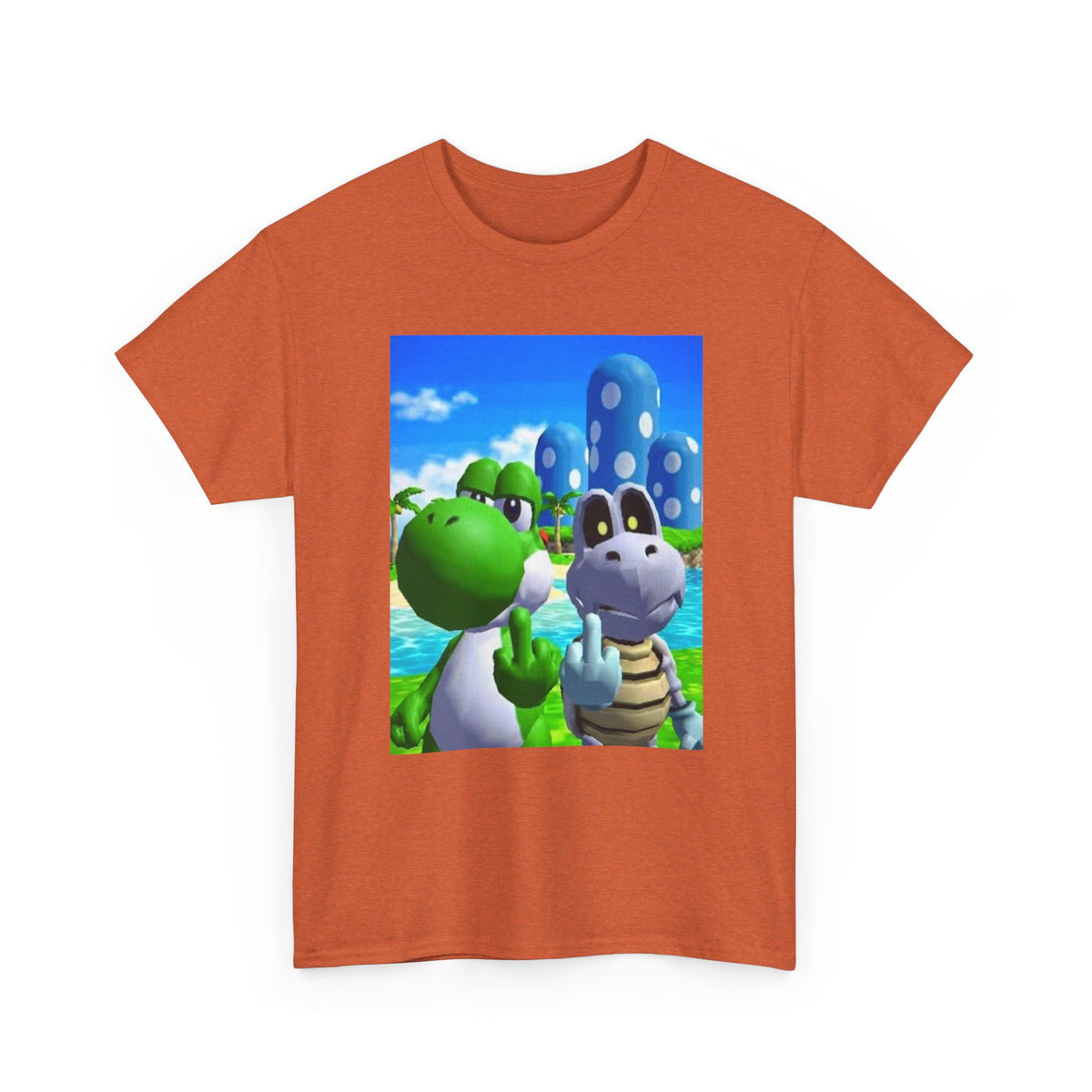 Yoshi and Dry Bones Flipping The Bird Tee (Design 4)