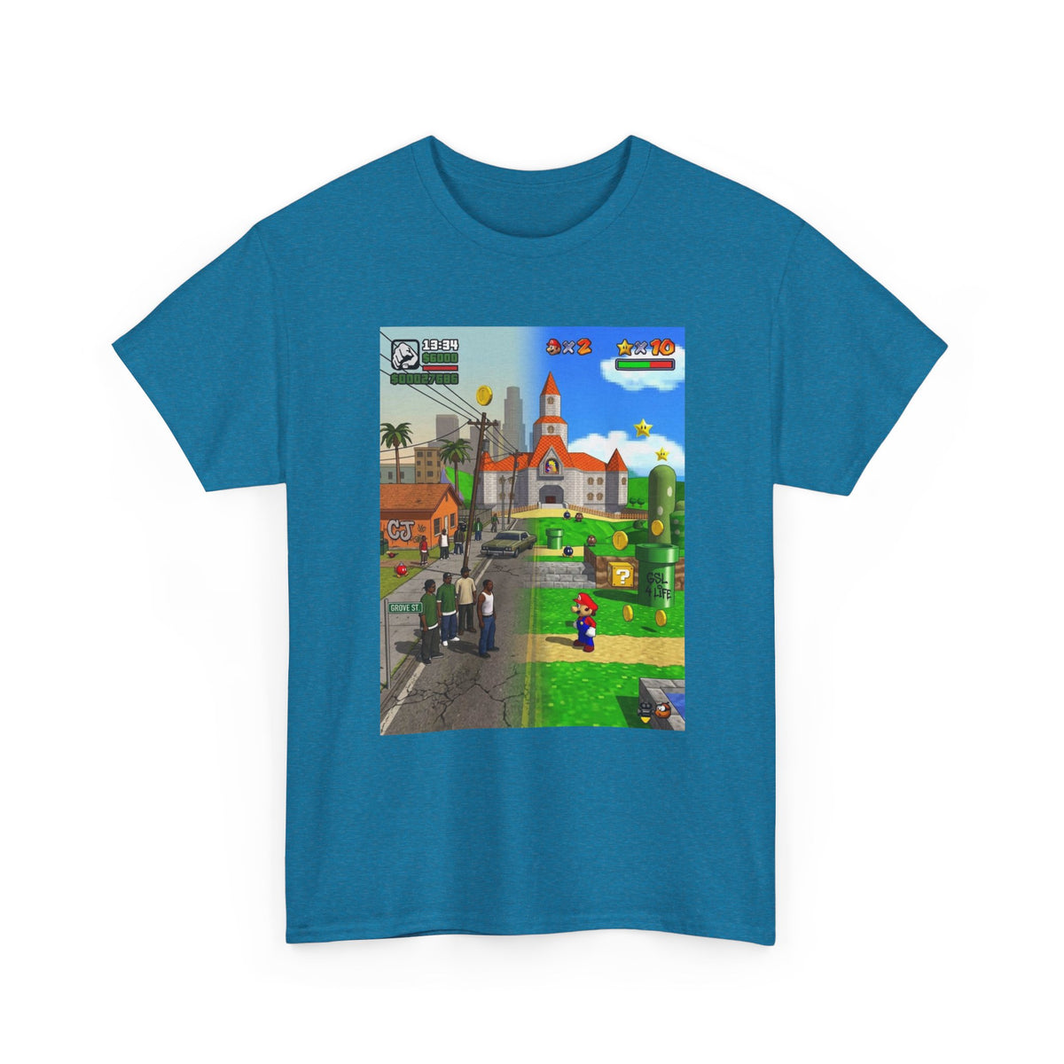 GTA San Andreas Meets Mario Mashup Tee