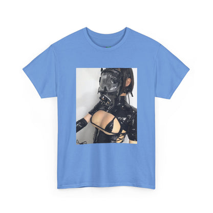 Figure Wearing Gas Mask Tee